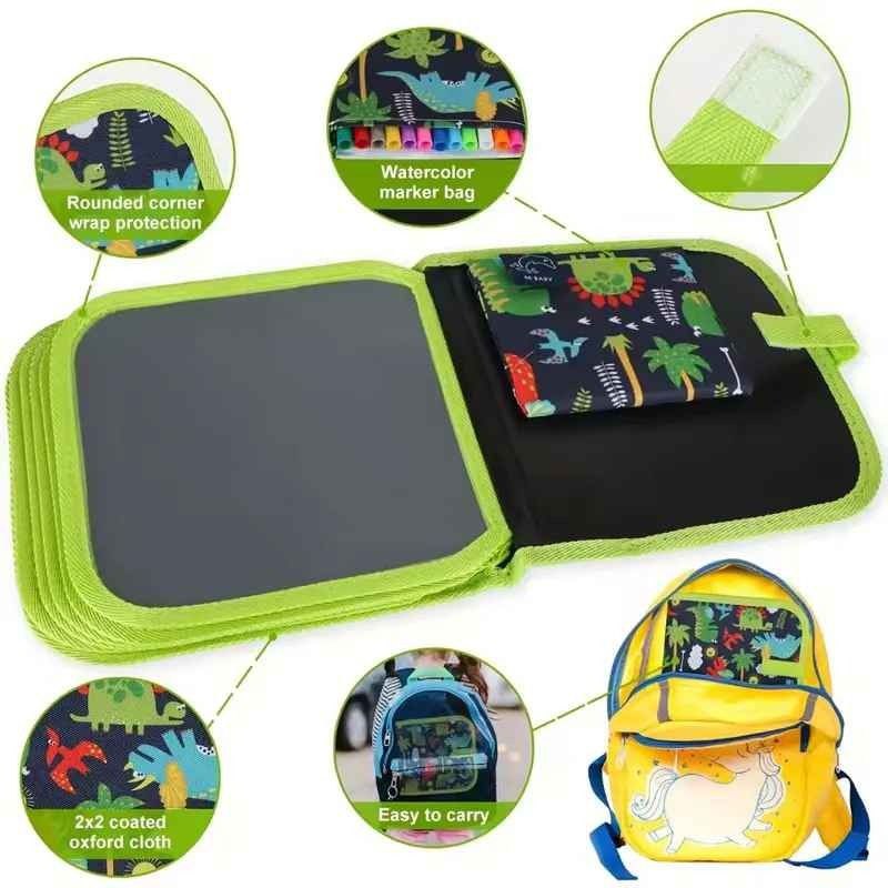 Bloc-Notes Portable Réutilisable pour Enfants avec Stylos