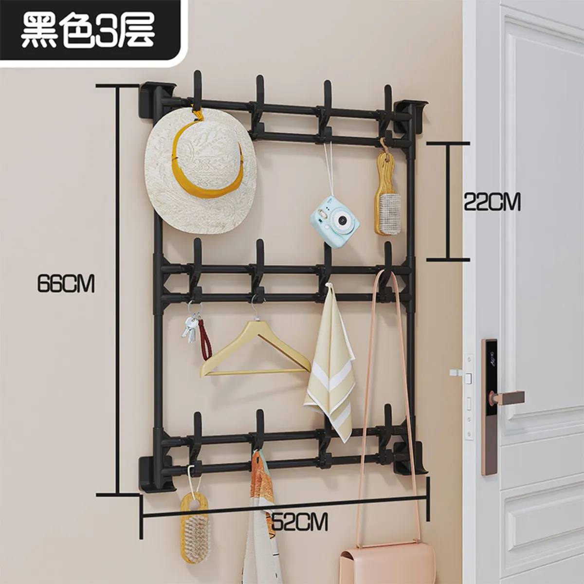 منظم معاطف يُثبت على الحائط WALL MOUNTED COAT RACK ORGANIZER