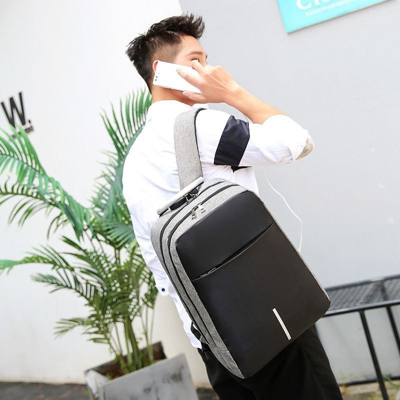 Sac à dos antivol avec port de chargement USB et serrure à combinaison