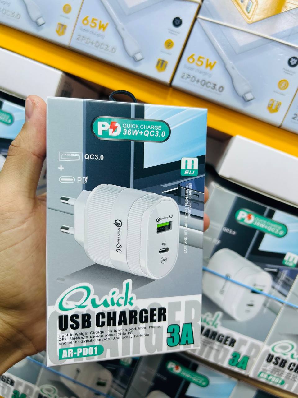 Quick USB Charger PD 36W QC3.0 3A AR-PD01