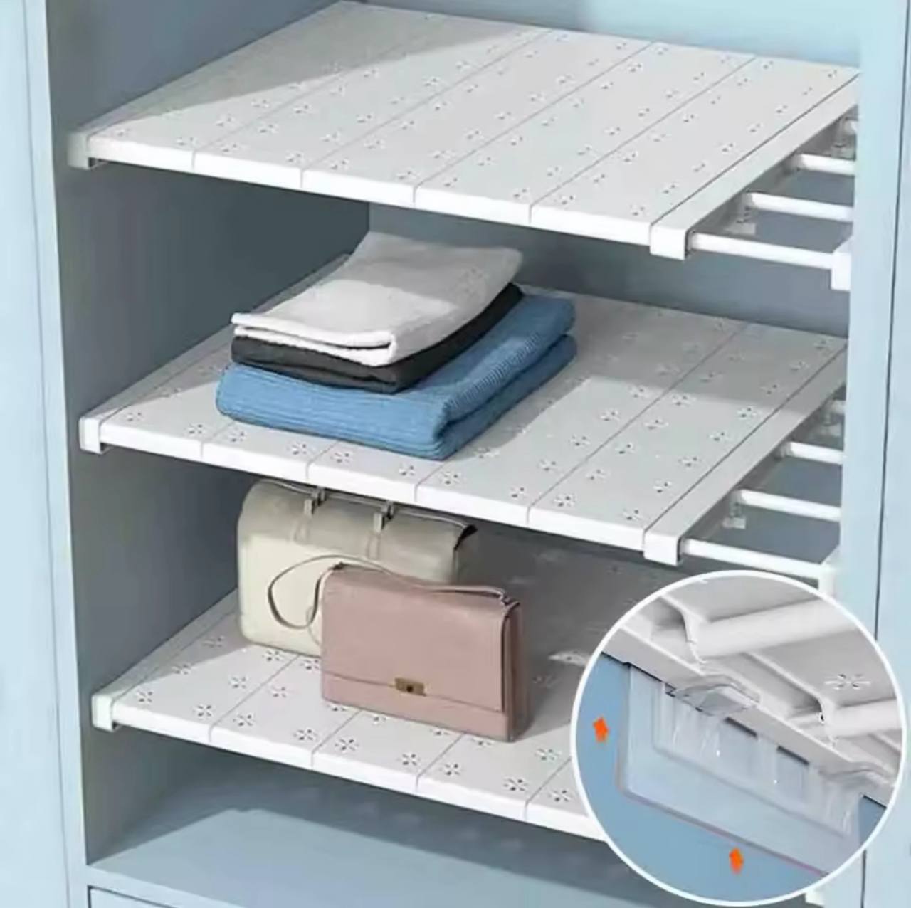Étagère suspendue extensible universelle pour placard ou cuisine رف معلق قابل للتمديد عالمي للخزانة أو المطبخ