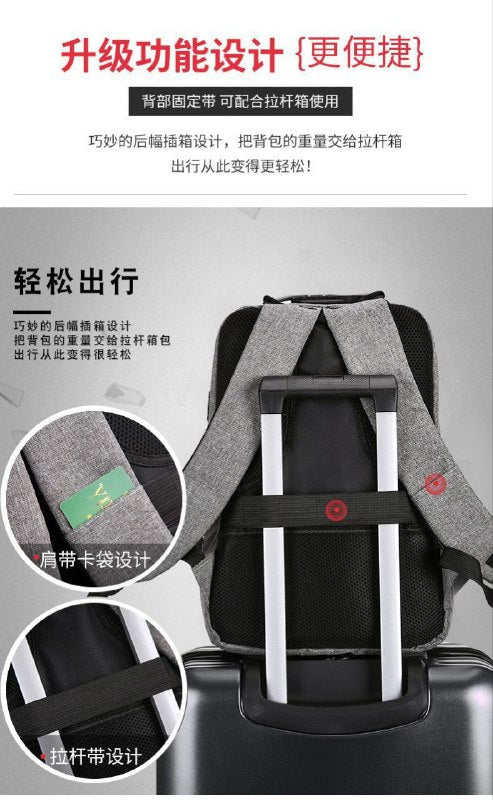 Sac à dos antivol avec port de chargement USB et serrure à combinaison