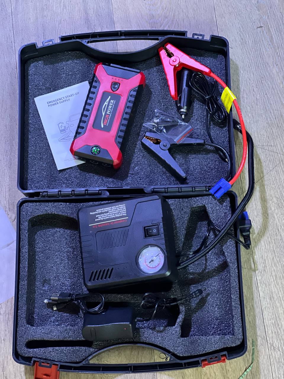 Powerbank de démarrage de voiture Portable شاحن بطارية ومعبي إطارات سيارات