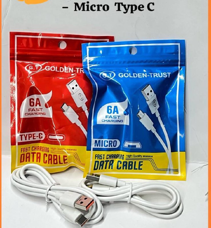 Data cable fast charge Micro Type-C 6A
