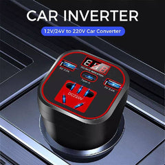 Convertisseur onduleur de voiture 200W Adaptateur 12/24 V vers prise de courant 220 V Chargeur rapide