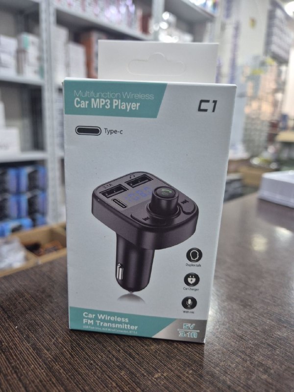 شاحن سريع USB مزدوج بتقنية PD Car MP3 Player Transmetteur FM Voiture Multifonction– Lecteur MP3