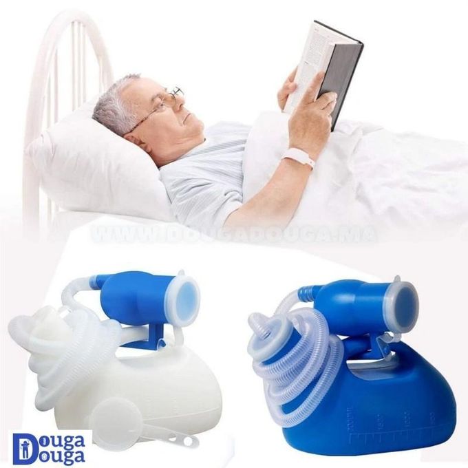 مبولة طبية محمولة للرجال والنساء مع خرطوم مرن طويل Urinal Médical Portable pour Homme et Femme