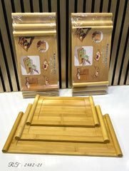 Plateau en bamboo 3pièces