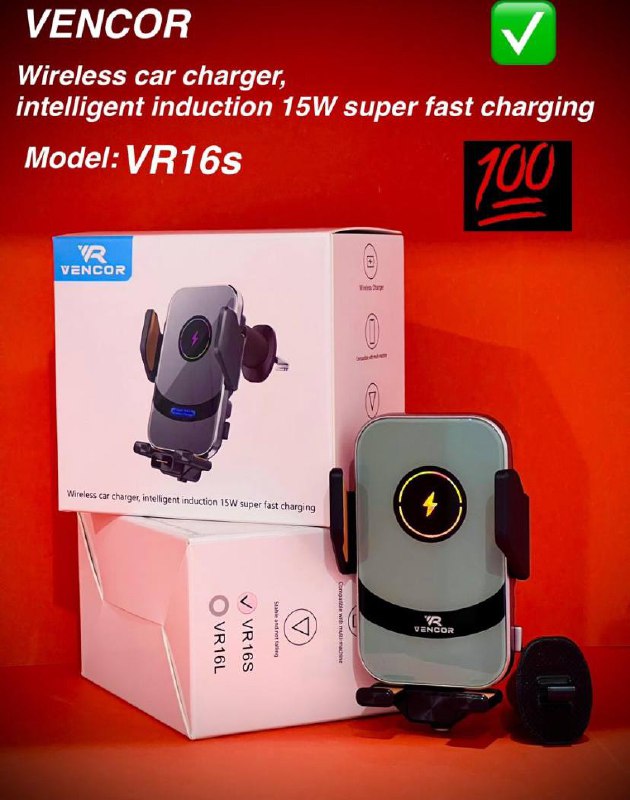 VENCOR Wireless Car Charger VR16S شاحن لاسلكي ذكي 15W