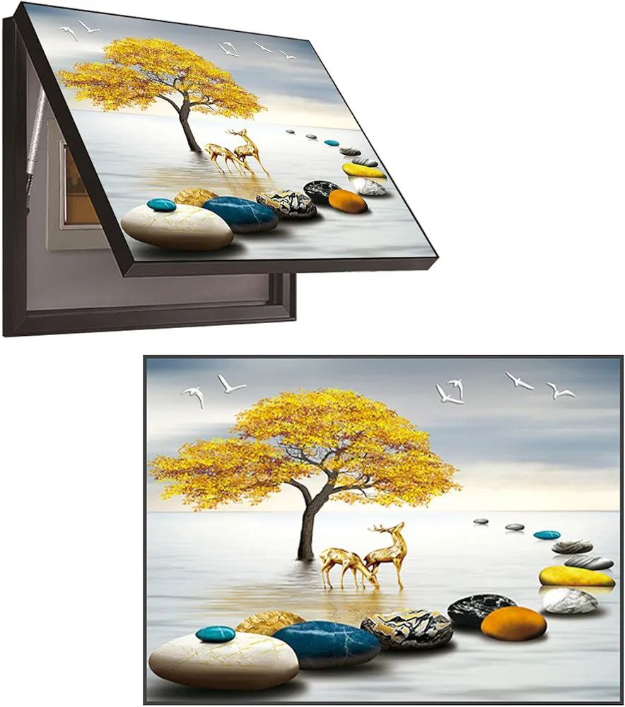 Cache disjoncteur Boîte de compteur électrique, couvertures de peinture décoratives