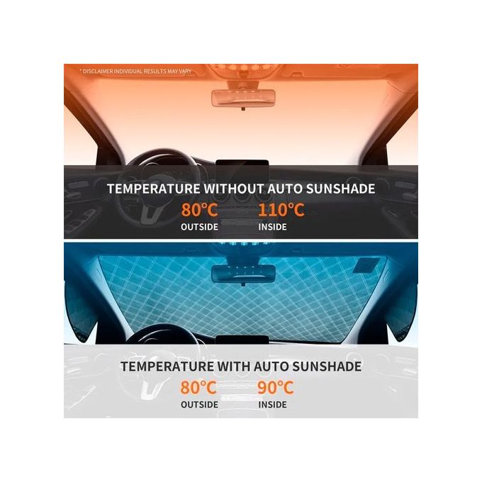 حاجب شمس للسيارة ، غطاء حماية عازلة للحرارة للنافذة الأمامية Pare-soleil de voiture, protection thermique pour le pare-brise