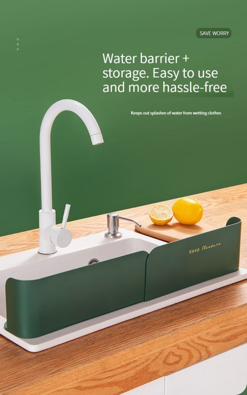 Déflecteur étanche, vaisselle, lavage de fruits et légumes, واقيات حوض المطبخ من رذاذ الماء ومانع تسرب الأطباق