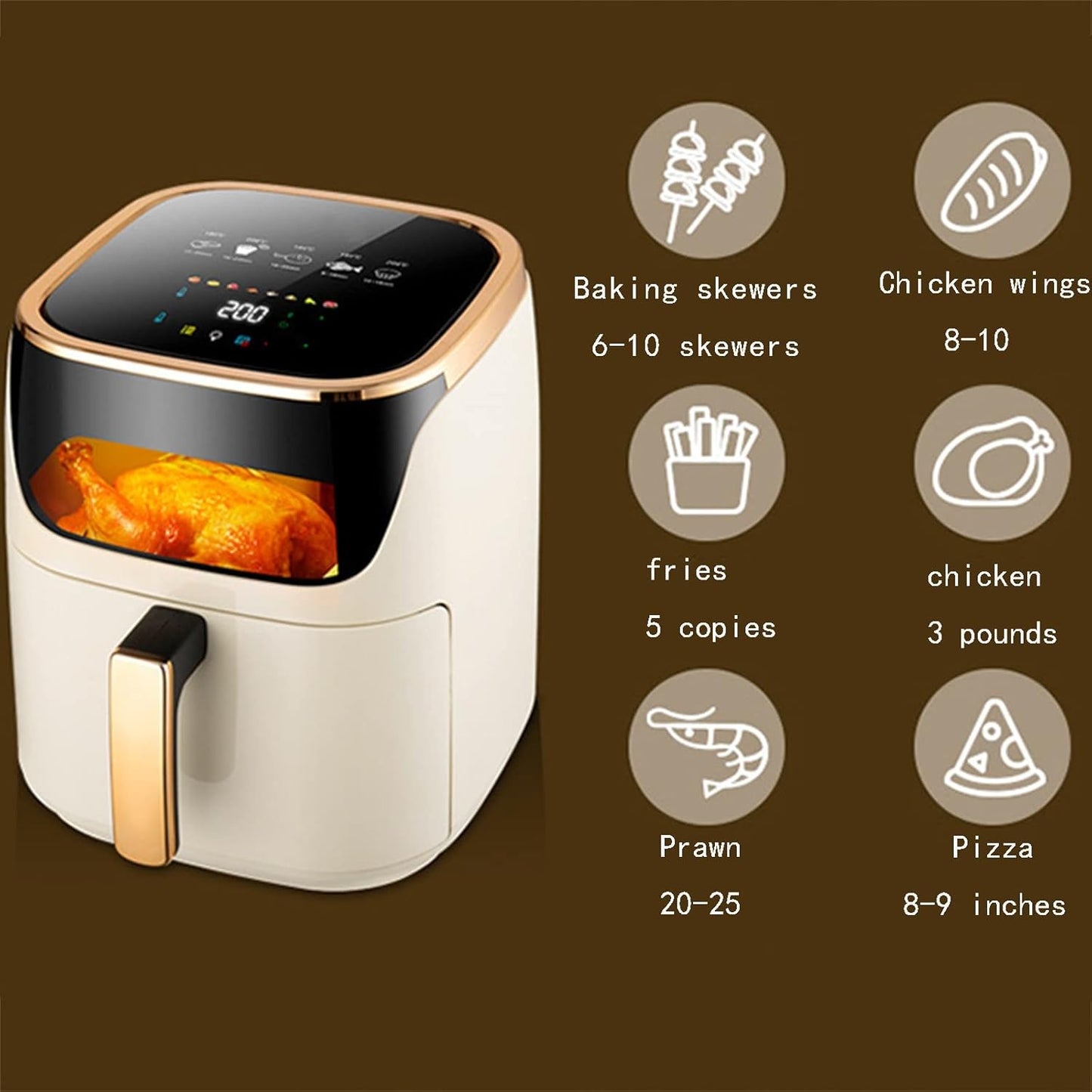 Air fryer friteuse sans huile مقلاة هوائية سعة 10 لترات