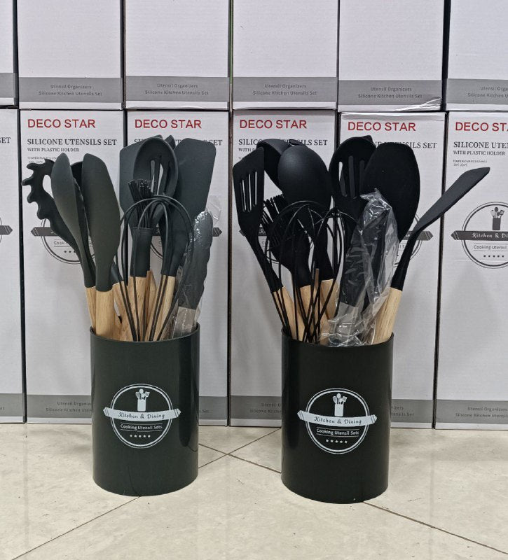 مجموعة أدوات المطبخ المصنوعة من السيليكون Ensemble d'ustensiles de cuisine en silicone