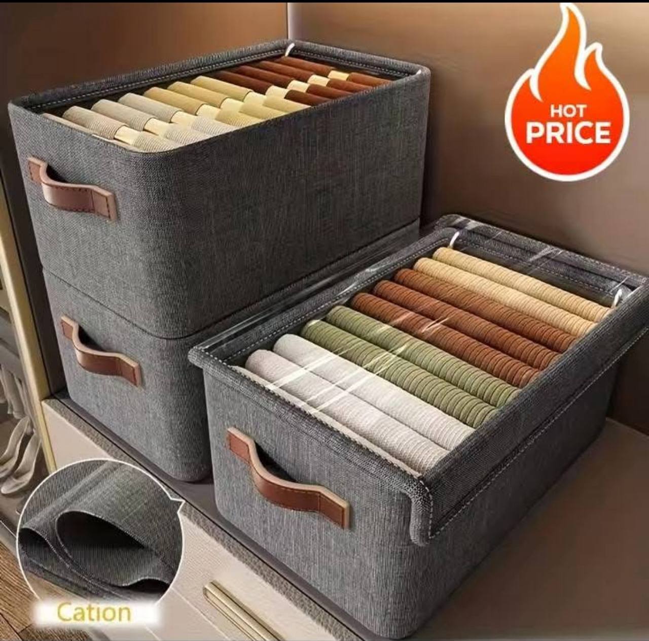 Boîte de rangement pour dressing صندوق تخزين غرفة الملابس مع فواصل معدنية