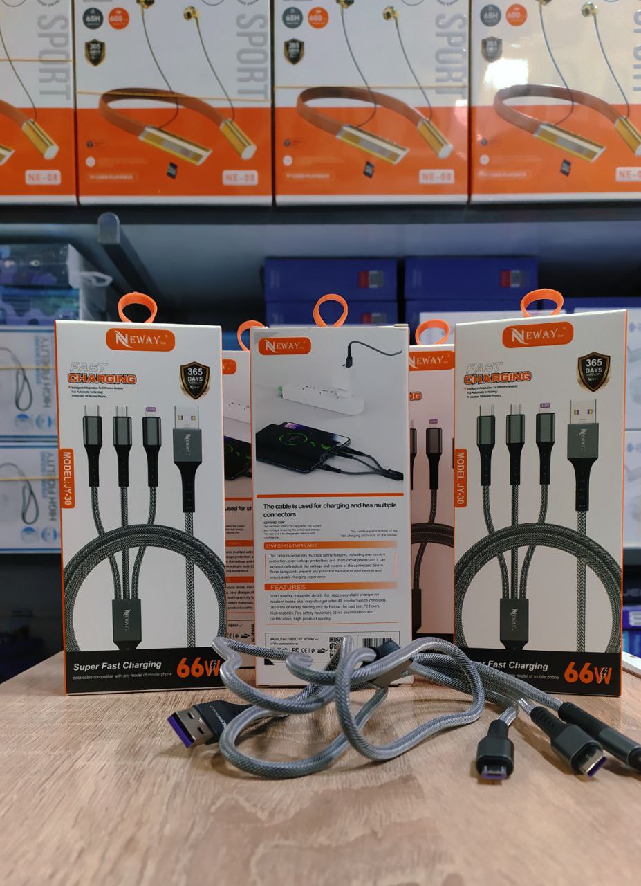 Cable 3in1 Super fast charging 66W NEWAY