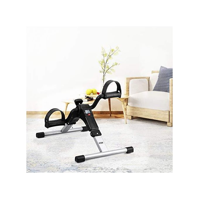 دراجة تمارين رياضية صغيرة محمولة مزودة بدواسات Leg Pedal Exerciser Mini vélo d'exercice portable avec pédales machine de musculation vélo d'entraînement des jambes et des bras