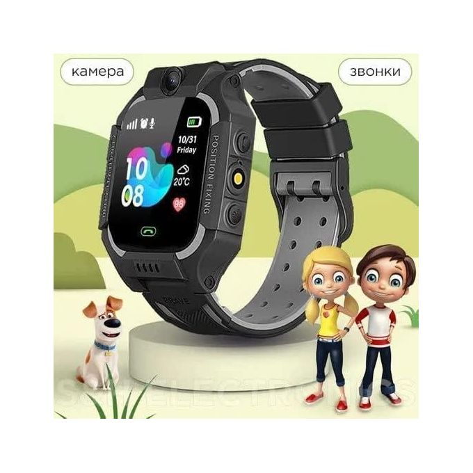 SWZEC Montre GPS Smart watch pour enfant Montre GPSS pour enfant Montre Intelligente pour Enfants localisation LBS tracker Noir