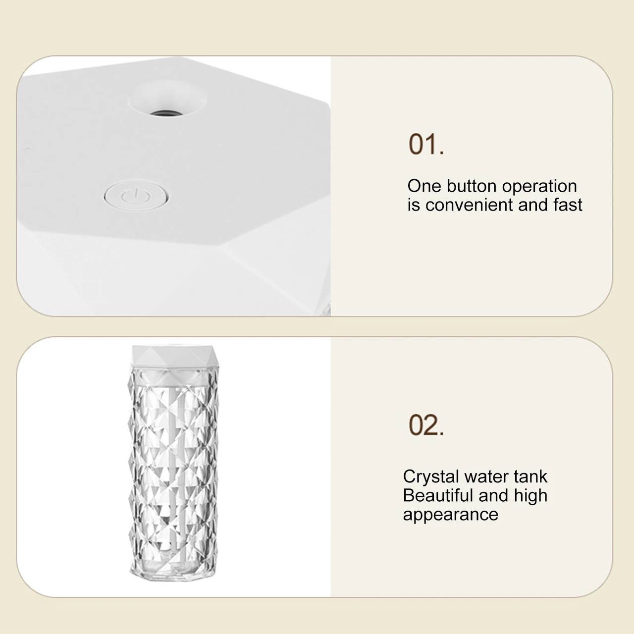 فواحة ليد كريستال diffuseur LED Abat-jour Cristal