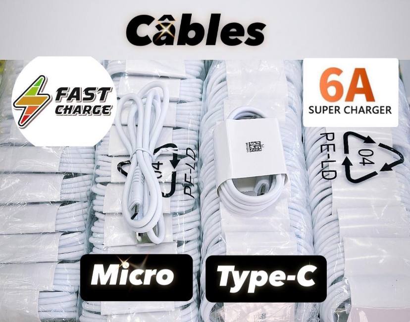 Cable charge FAst Charge Micro Type-C
