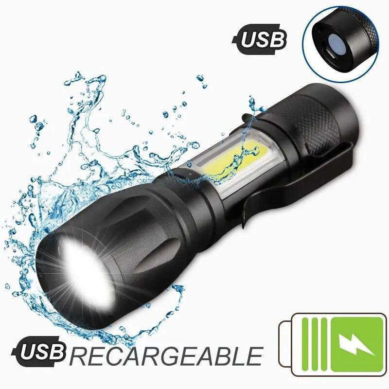 مصباح يدوي كشاف USB Rechargeable