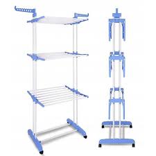 Grand sèche-linge pliable à 4niveaux avec roulettes مجفف ملابس كبير قابل للطي بأربع طبقات مع عجلات مجفف ملابس كبير قابل للطي بأربع طبقات مع عجلات