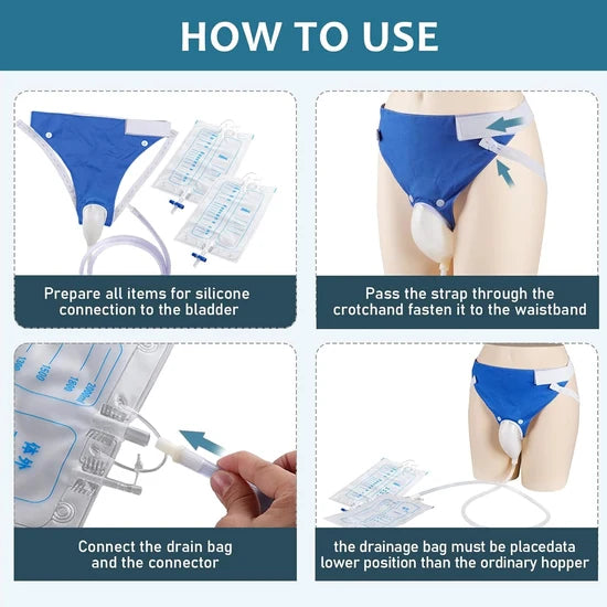 جهاز تجميع بول قابل للارتداء للرجال Collecteur d'urine portable pour hommes avec capsule de recueil d'urine réutilisable en silicone