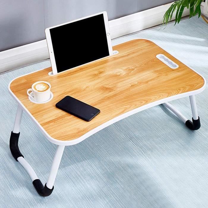 Table de lit pour ordinateur portable, bureau pliable et portable