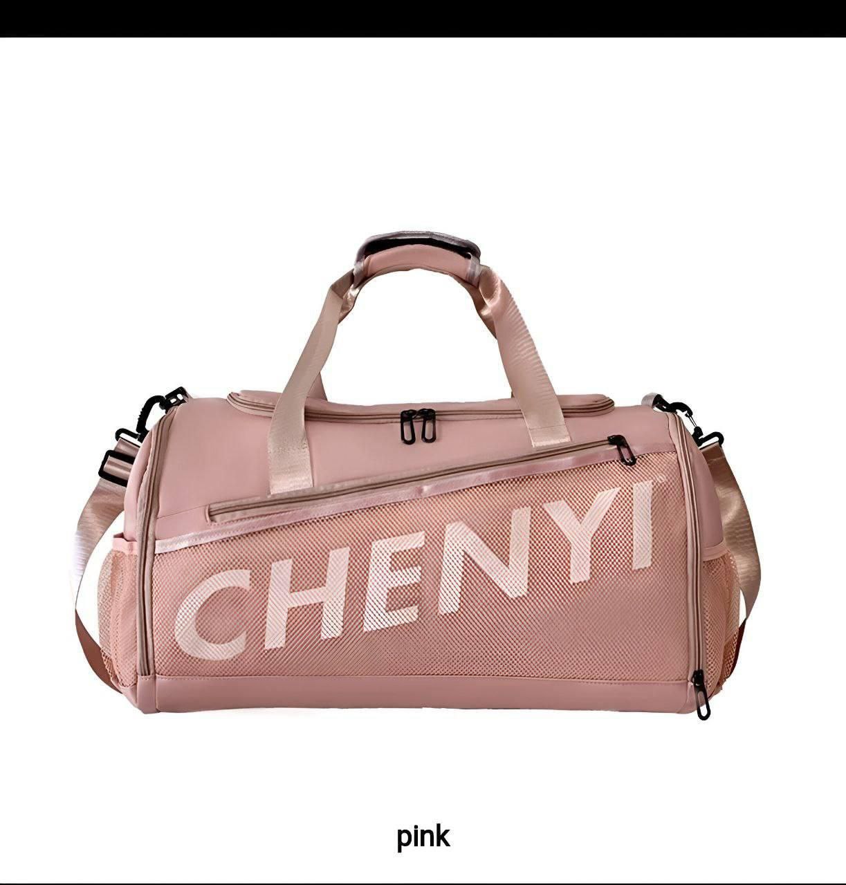 CHENYI Sac de voyage moyen à lettres à poches حقيبة سفر متوسطة الحجم مع جيوب
