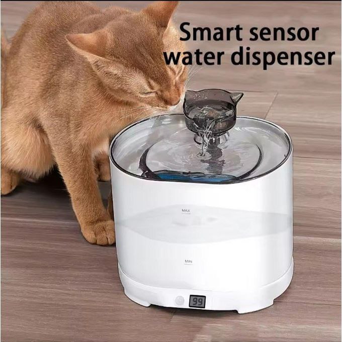 نافورة مياه أوتوماتيكية مع مستشعر حركة للقطط والكلاب Smart water sesnor dispenser