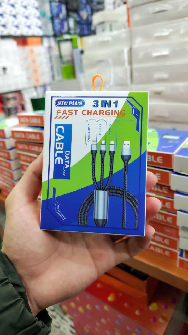 Data Cable 3in1 Fast charging Type-C Lightning Micro