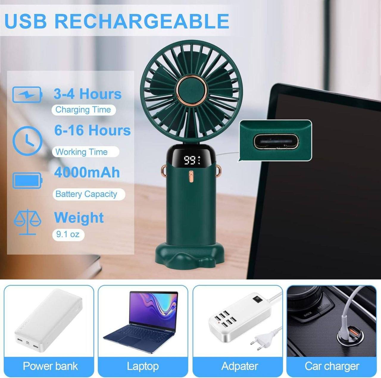 Mini Ventilateur de Poche 5 vitesse مروحة جيب صغيرة بخمس سرعات، مروحة يدوية