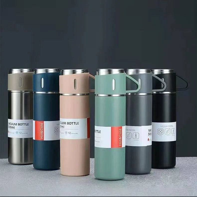 Vacuum flask set كوب عازل للحرارة من الفولاذ المقاوم للصدأ tasse isotherme, tasse de voyage
