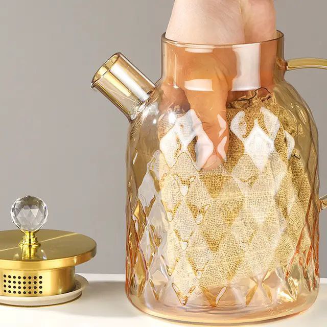 Cafetière turque en verre borosilicaté avec couvercle