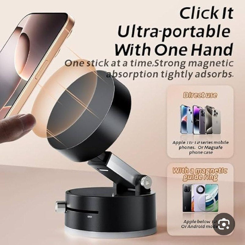 Support téléphone portable حامل هاتف للسيارة قابل للطي مع كوب شفط قوي يدور 360 درجة
