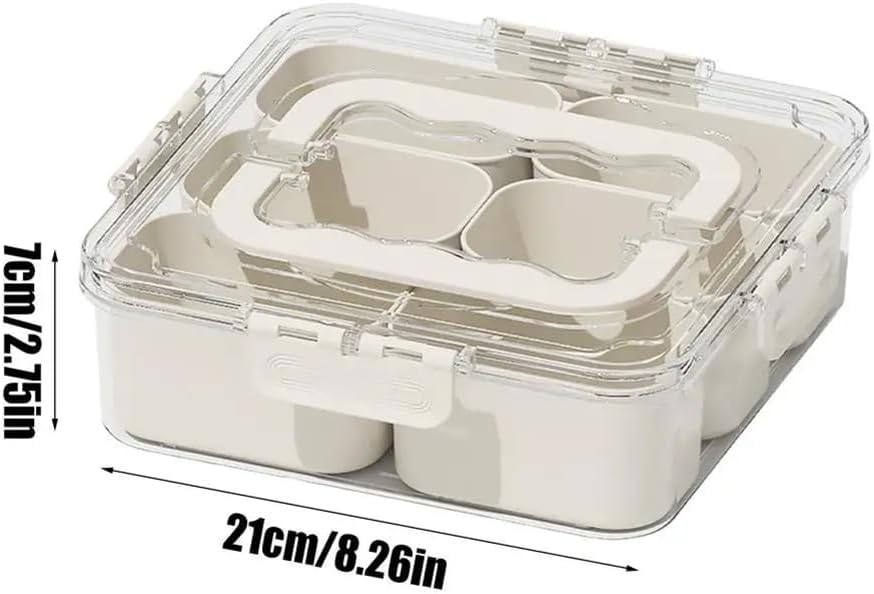 Plateau de service divisé en grilles avec couvercle Air-Tight
