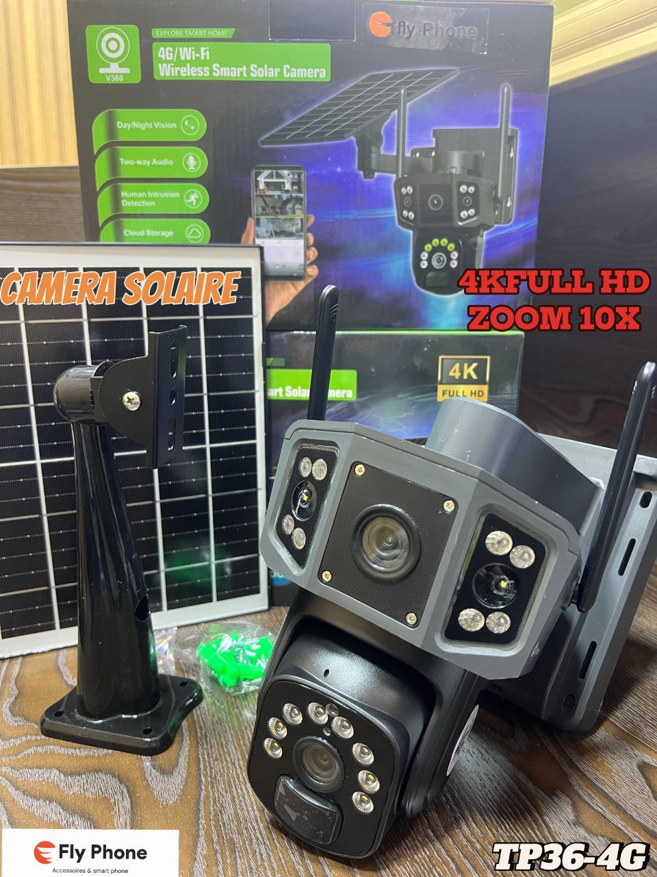 كاميرات بالطاقة الشمسية CAMERA SOLAIRE CARTE SIM 4G Android IOS 4K FULL HD