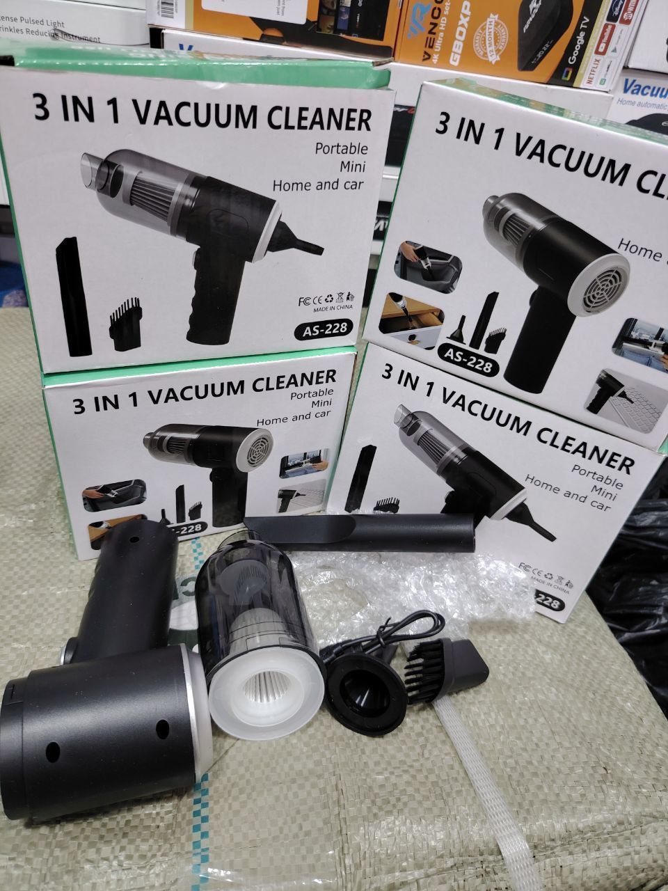 3in1 Vacuum cleaner portable mini voiture maison AS-228 مكنسة كهربائية 3 في 1 محمولة صغيرة للسيارة AS-228