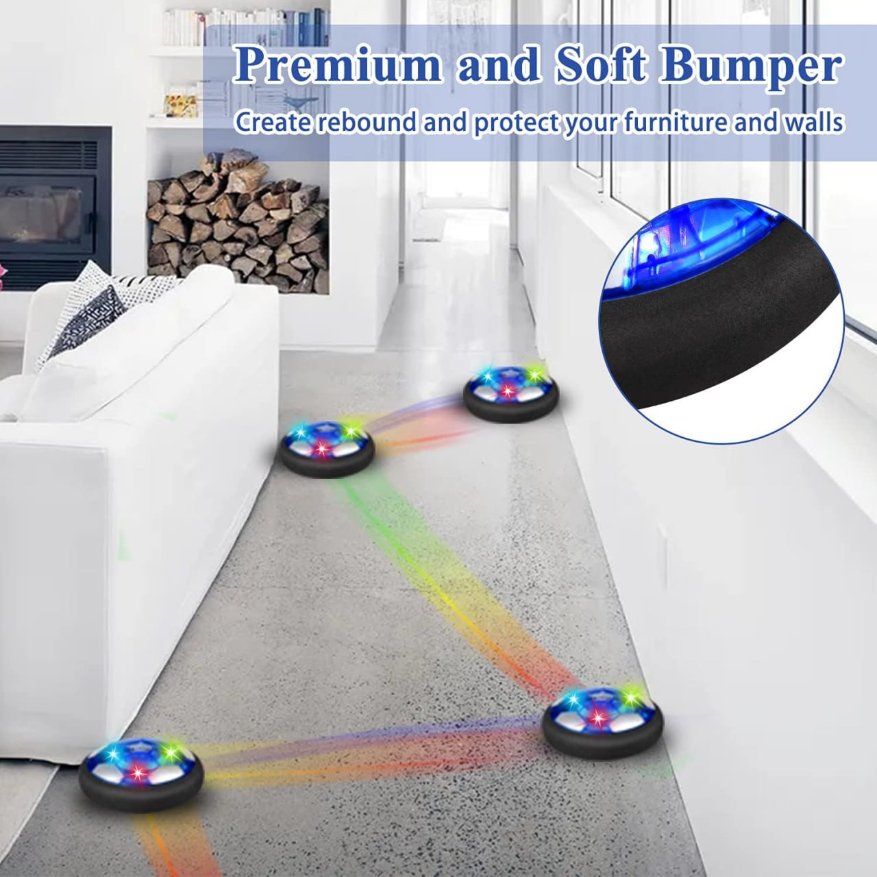 كرات هوكي هوكي لكرة القدم Ballons de hockey flottants flottants Jouet rechargeable 3 en 1