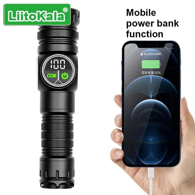Lampe torche à faisceau élevé hyper puissant rechargeables à LED مصباح يدوي LED عالي الشعاع وقابل لإعادة الشحن