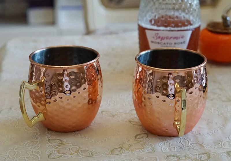 Tasses en cuivre Moscow Mule Mug أكواب نحاسية 2pcs