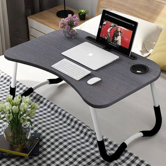 Table de lit pour ordinateur portable, bureau pliable et portable طاولة خشبية صغيرة للحاسوب متعددة الاستخدامات وقابلة للطي