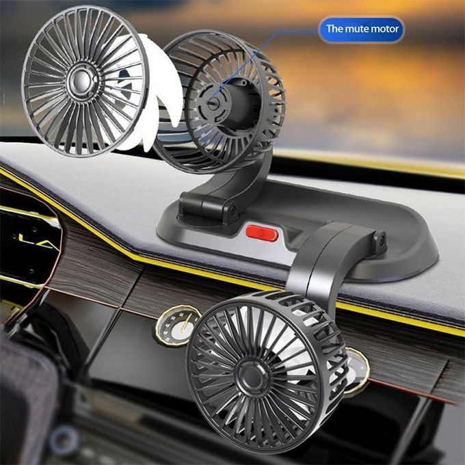 مروحة سيارة برأسين للتبريد السريع Ventilateur Voiture 2 Têtes Refroidissement Rapide