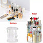 منظم المكياج القابل للدوران 360 درجة الحجم الكبير Rotating Makeup Organizer Box