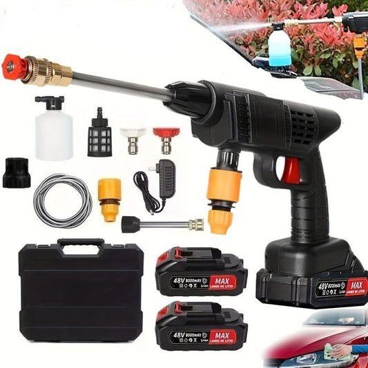 مسدس رش المياه الكهربائي القابل للشحن مع بطاريتين Pistolet  Pulvérisateur d'eau rechargeable 48 V avec double batterie