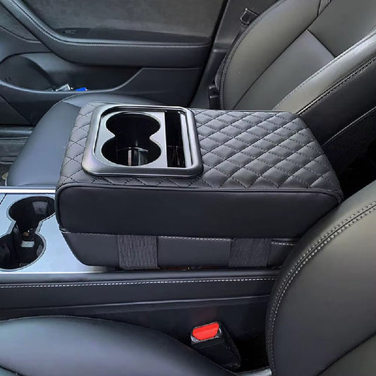 Accoudoir de Voiture, Accoudoir de Console Centrale de Voiture avec Porte-gobelet, Coussin D'accoudoir de Voiture