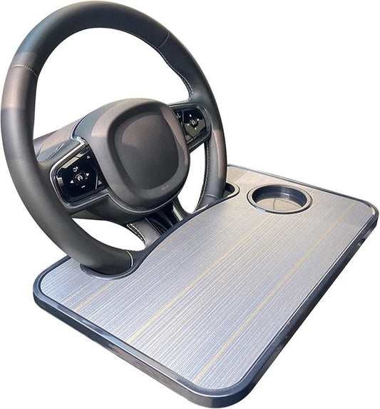 Plateau de volant 2 en 1 pour salle à manger en voiture, table de voiture صينية عجلة القيادة 2 في 1 لتناول الطعام في السيارة، وطاولة سيارة