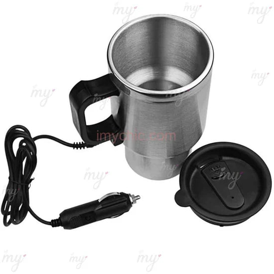 سخان كوب السيارة الكهربائي المصنوع من الفولاذ المقاوم للصدأ بقوة 12 فولت Chauffage Tasse En Acier Inoxydable Électrique pour voiture 12V