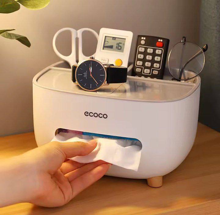 ecoco علبة المناشف الورقية الفاخرة منظمة لسطح المكتب
