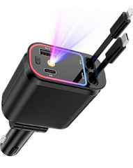 شاحن سيارة 4 في 1 مع ضوء النجوم